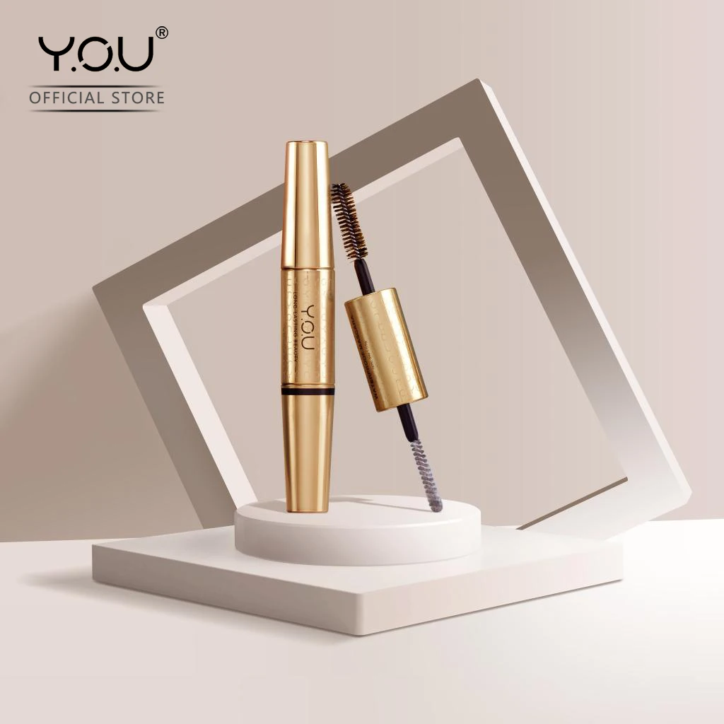 

YOU The Gold One Dual Dramatic 4D Volume Mascara Long Lasting Thick Waterproof Mascara Lengthening Eye Lashes Makeup Cosmetics