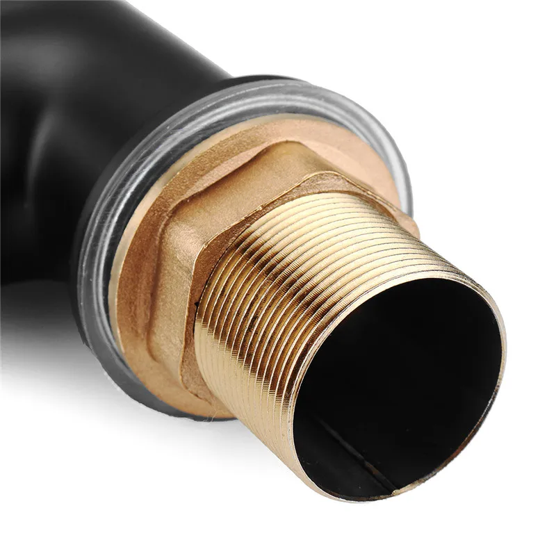 Черный смеситель черный медный для ванной комнаты вращающийся на 360 градусов