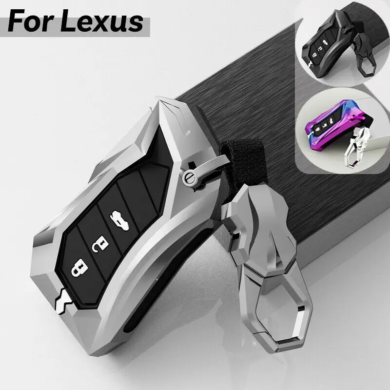Zink-legierung Auto Schlüssel Fall Für Lexus UX200 UX250h ES200 ES300h ES350 US200 US260h 2018 2019 Remote Fob Abdeckung Protector schlüsselbund Tasche
