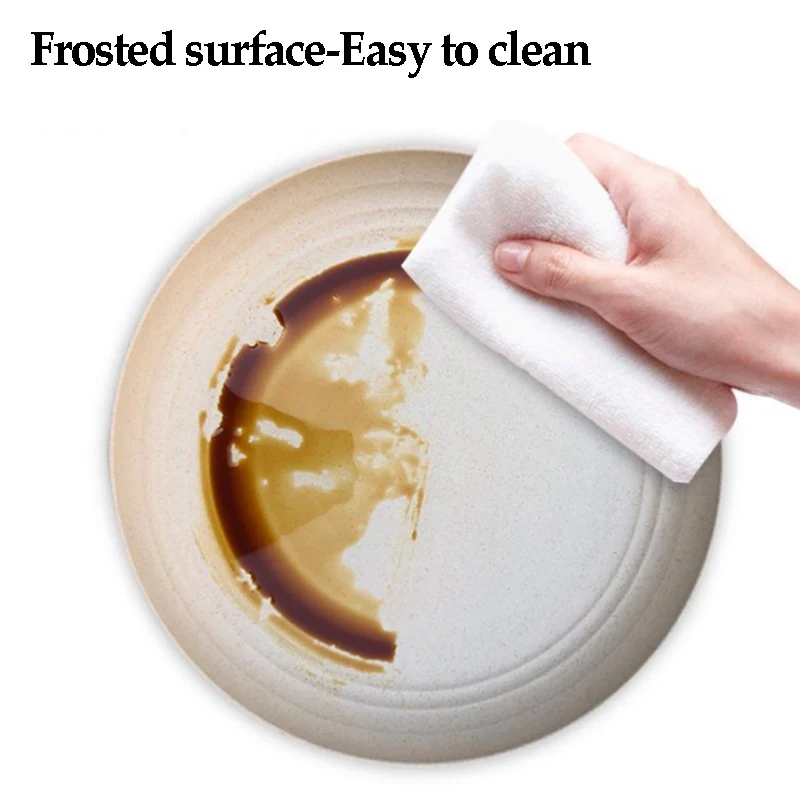 Экологически чистые пшеничной соломы пластины из 5 предметов красочные PP лоток