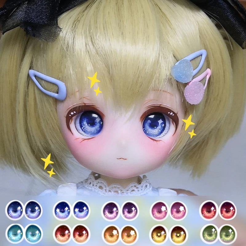 Глаза шарнирные с металлическим эффектом 10-24 мм для кукол акриловые глаза 1/8 1/6 1/4