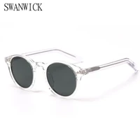 swanwick women round sunglasses for men polarized yellow black tr90 transparent glasses uv400 driving gifts 2021 korean style