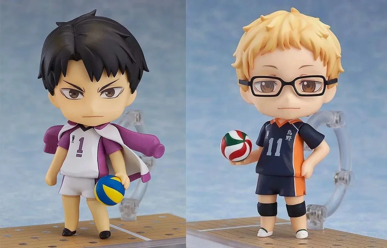 

10cm Haikyuu!! Anime Figures Ushijima Wakatoshi #789 Kei Tsukishima #616 PVC Action Figures Cute Toys Collector Brinquedos Sport