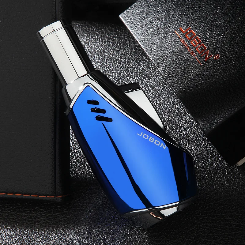 jobon windproof cigarette cigar lighter spray gun torch gas lighter jet metal butane inflated lighter kitchen bbq men gadgets free global shipping
