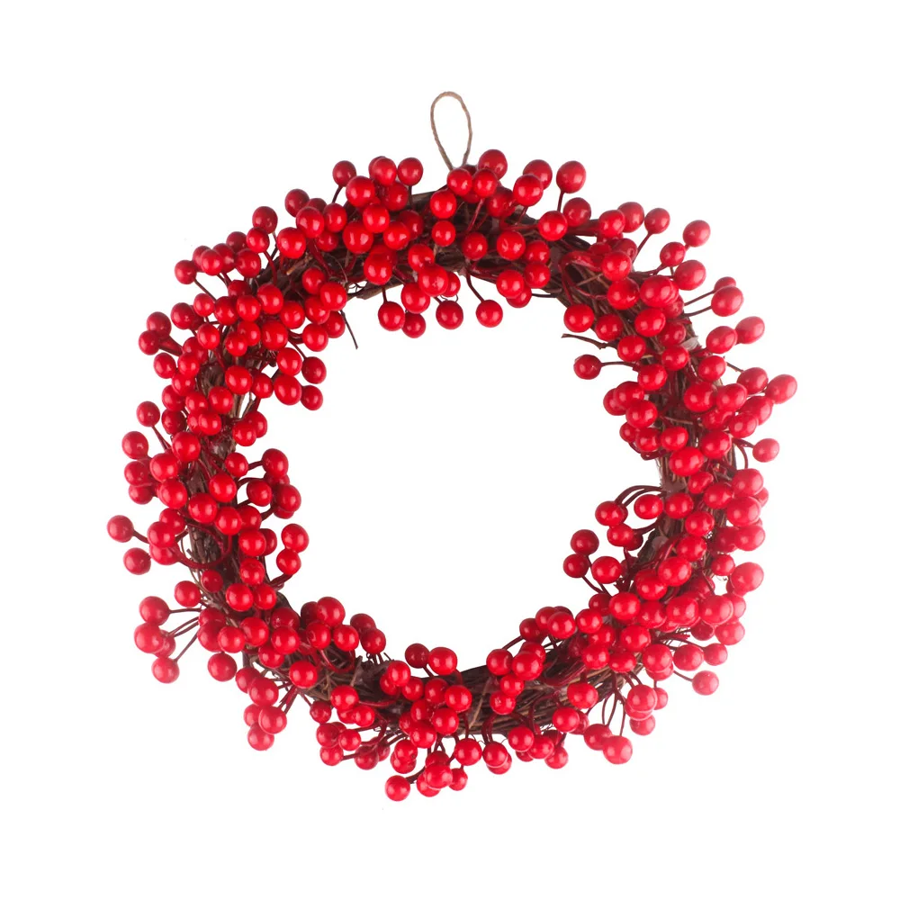 

Simulation Berry Decorative Wreath Red Fruit Garland for Wall Door Pendant Christmas Ornament Wedding Jungle Party Decorations