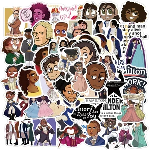 50 шт. Новый Гамильтон наклейки классический музыкальный наклейки с персонажами из мультфильмов Стикеры для DIY канцелярские гитара для мобильных устройств на скейтборд-камера на шлем