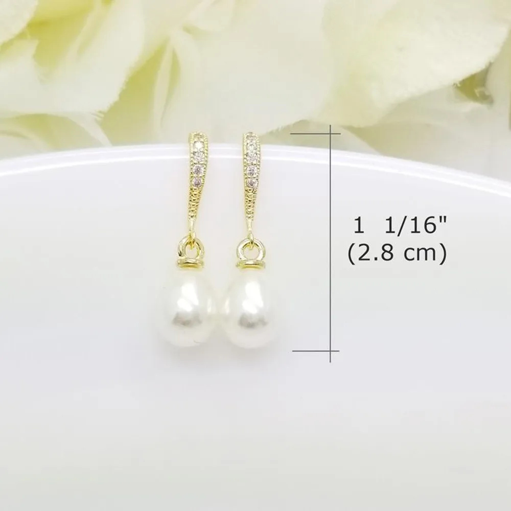 Набор золотых серег и ожерелий под заказ свадебная подружка невесты кубический