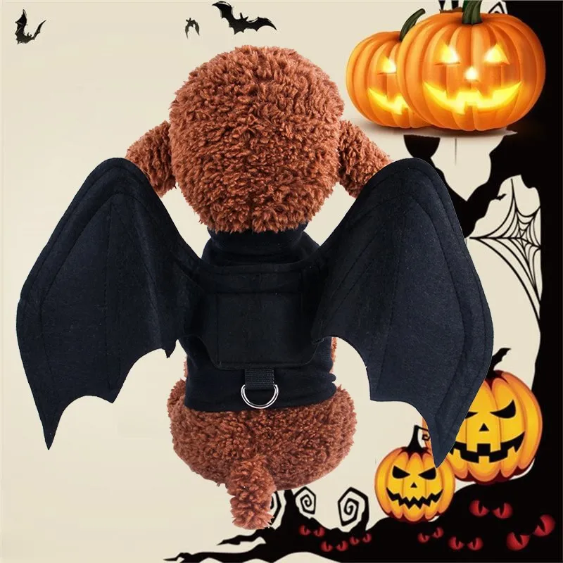 Хэллоуин Одежда для домашних питомцев Кошки крылья летучей мыши с