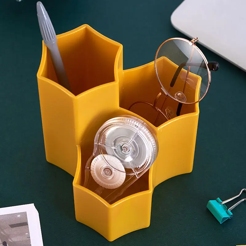 

3 Lattices Cosmetic Make-Up Brush Storage Box Makeup Nail Polish Holder Lipstick Tools Pen Stand Rack Table Organizer