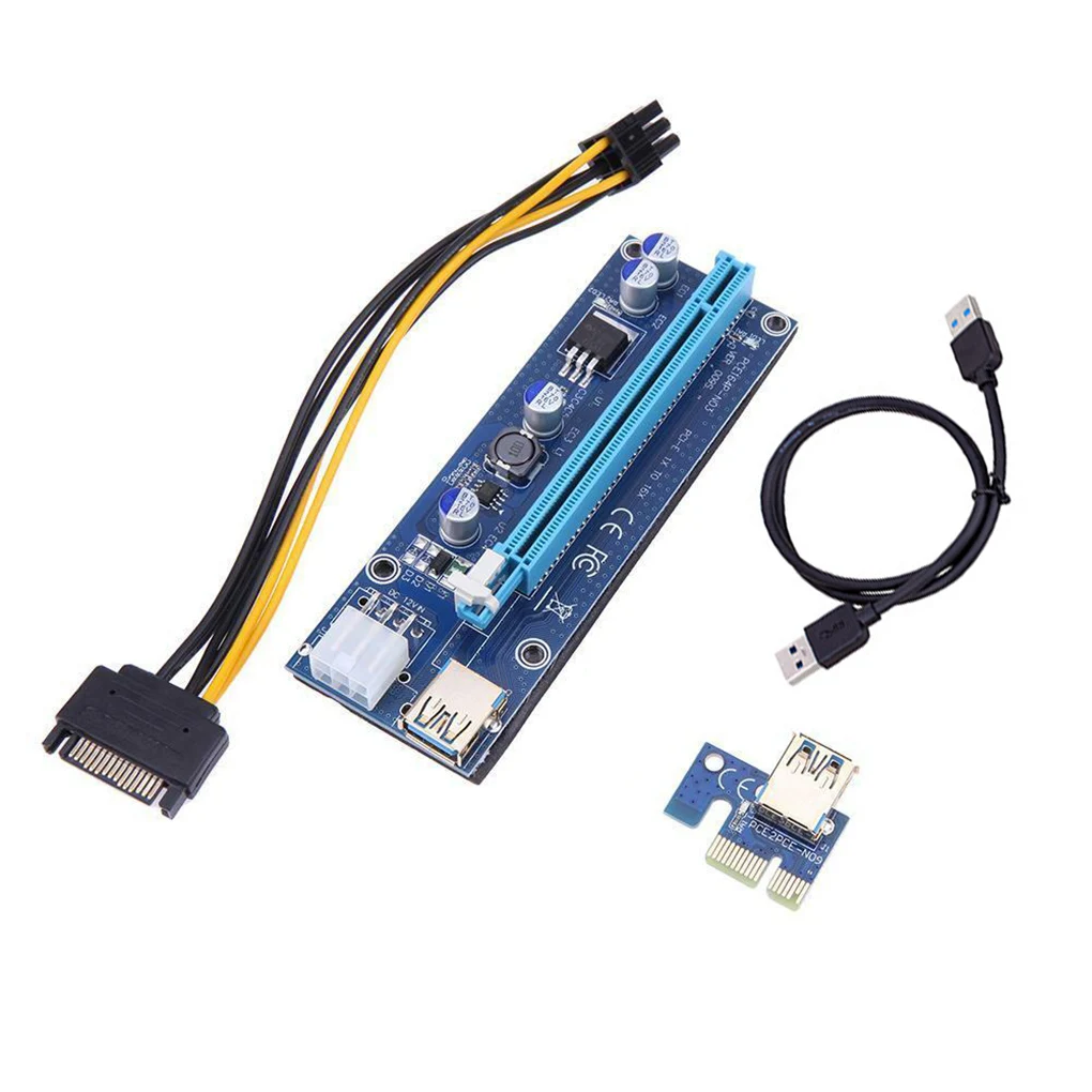 

Плата расширения PCI-E USB 3 0, плата расширения PCI-E, GPU 1x до 16x, плата адаптера с 6-контактным интерфейсом, светодиодный ных индикатора