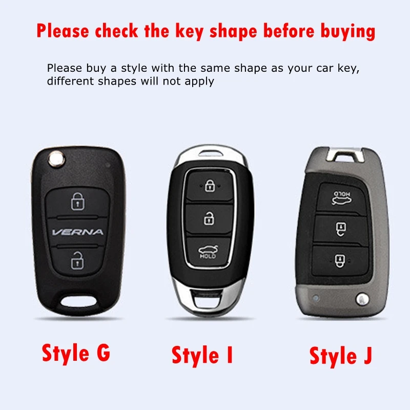 

Suitable for Hyundai Ix35 ELANTRA SONATA Fashionable Car Key Decoration Cover Silicone Sheath and Metal Shell Double Protection