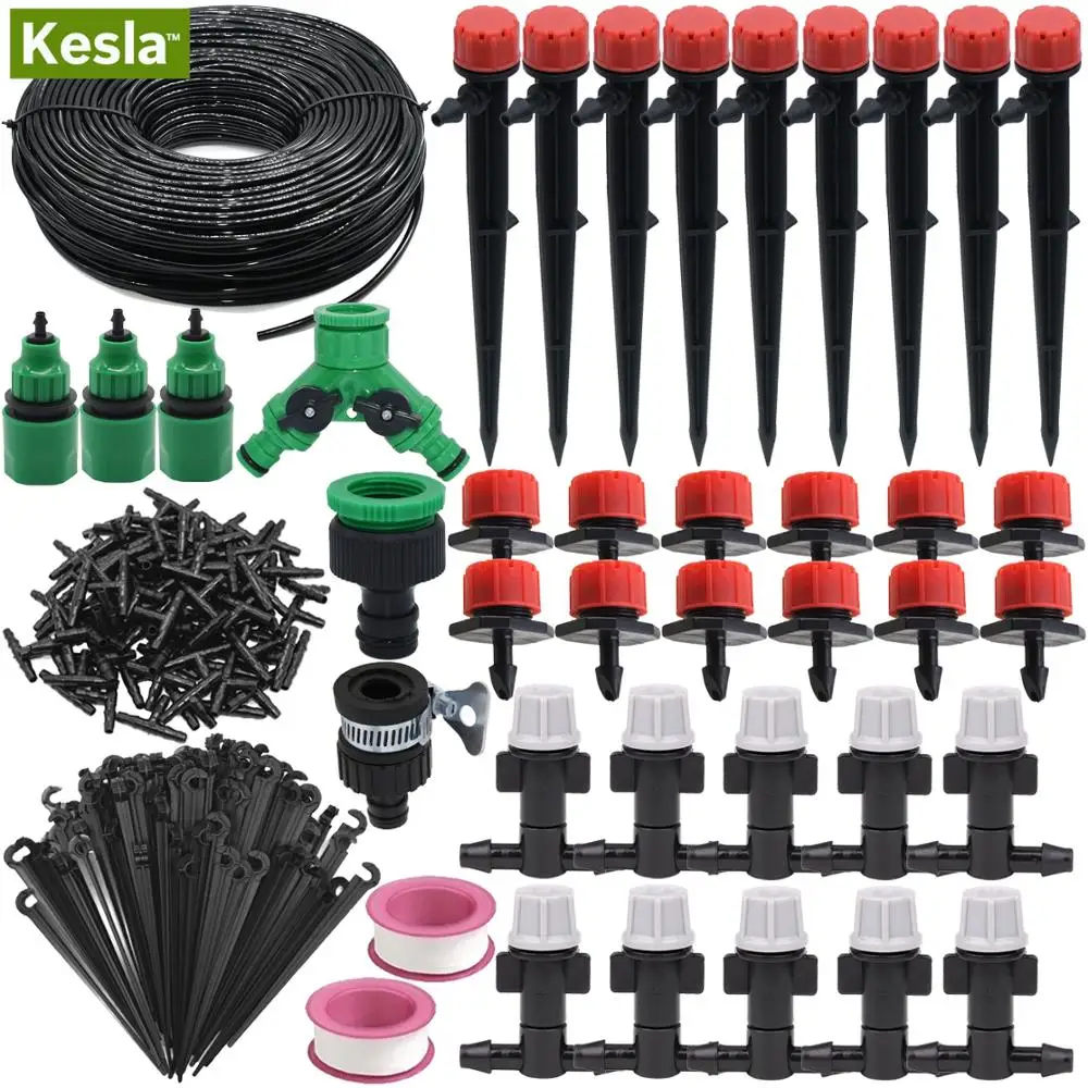 Комплект АВТОМАТИЧЕСКОГО КАПЕЛЬНОГО ОРОШЕНИЯ KESLA 5 50 м садовая система с соплом