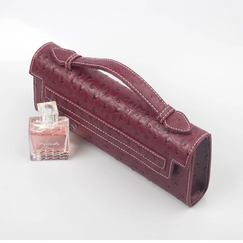 Женский Длинный клатч из страусиной кожи XMESSUN модные вечерние сумочки модного