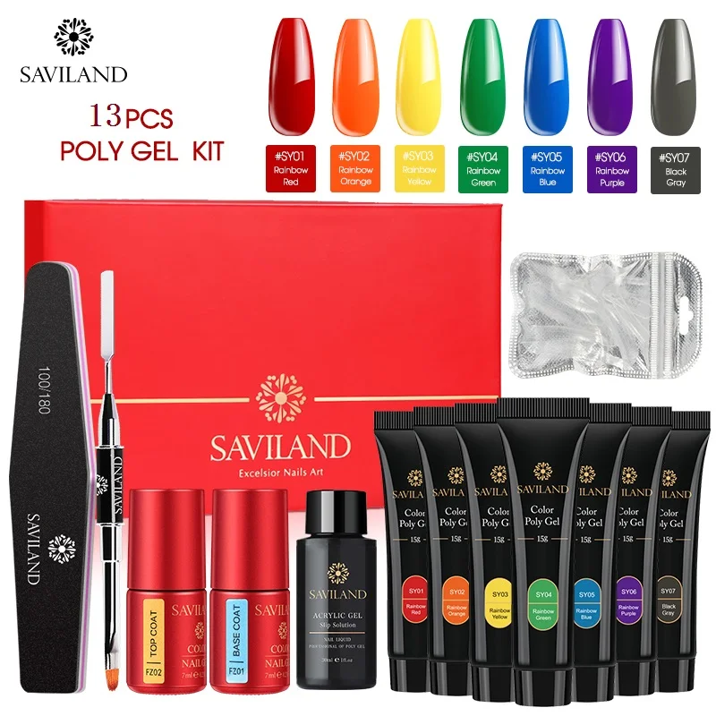 Soak Off блестящая Переливающаяся Polygel UV гель для ногтей лак впитывающийся УФ