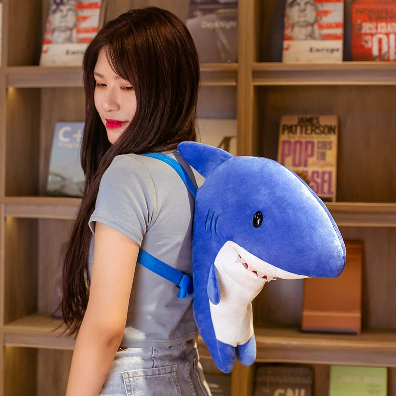 Kawaii Shark Plush Doll Cartoon Marine Life Toy Cute Backpack Baby Storage Money Bag Birthday Gift for Child's | Игрушки и хобби