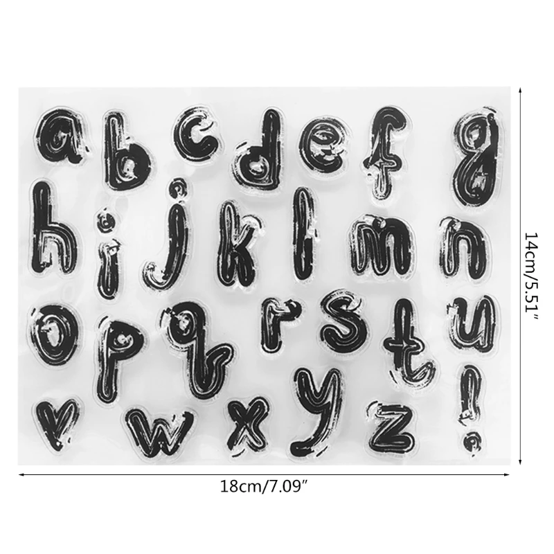 

Lowercase Letters Silicone Clear Seal Stamp DIY Scrapbooking Embossing Photo Album Decorative Paper Card Craft