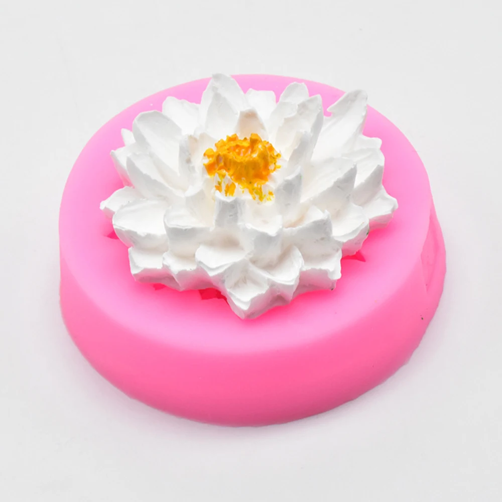 3D цветок цветение розы Форма помадка силиконовая форма для торта капкейков