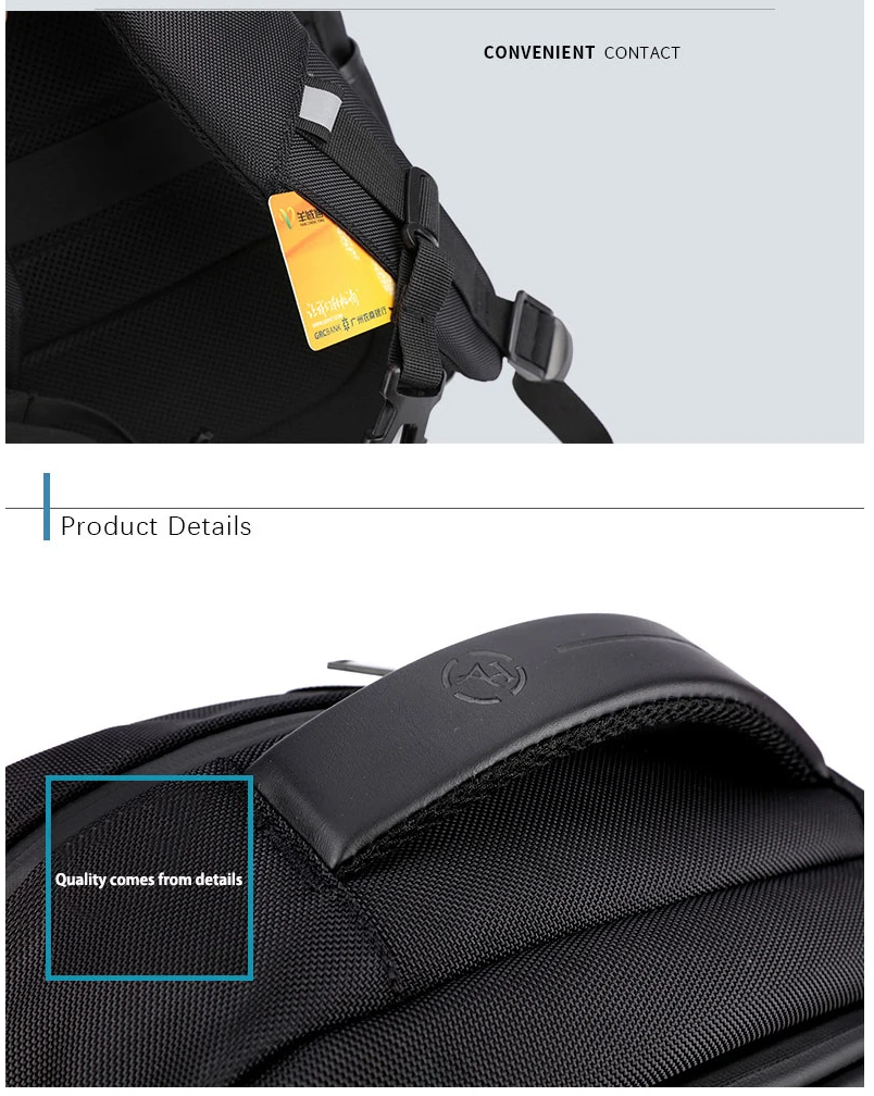 ARCTIC HUNTER, новинка, повседневная мужская сумка Mochila, мужская сумка через плечо, нейлоновая, водонепроницаемая, для студентов колледжа, сумка для компьютера, рюкзак, школьный ранец