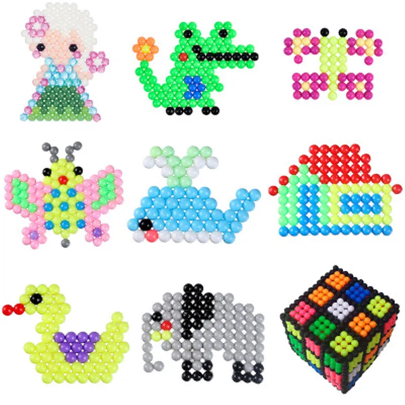 

15 ColorWater Beads Spray Animal Magic Beads Kit Balls Beads Puzzle Game Fun DIY 3D Puzzle Educational Toy For children Kid Gift