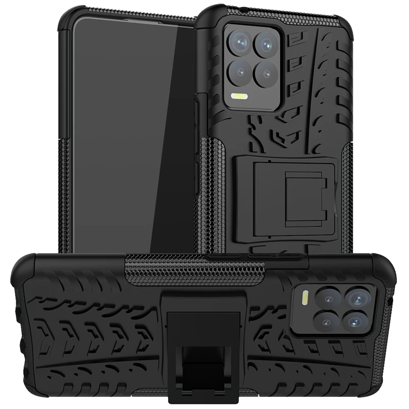 cover for oppo realme 8 case rubber bumper dual layer armor cover for oppo realme 8 case for oppo realme 8 7 6 pro c3 c21 case free global shipping