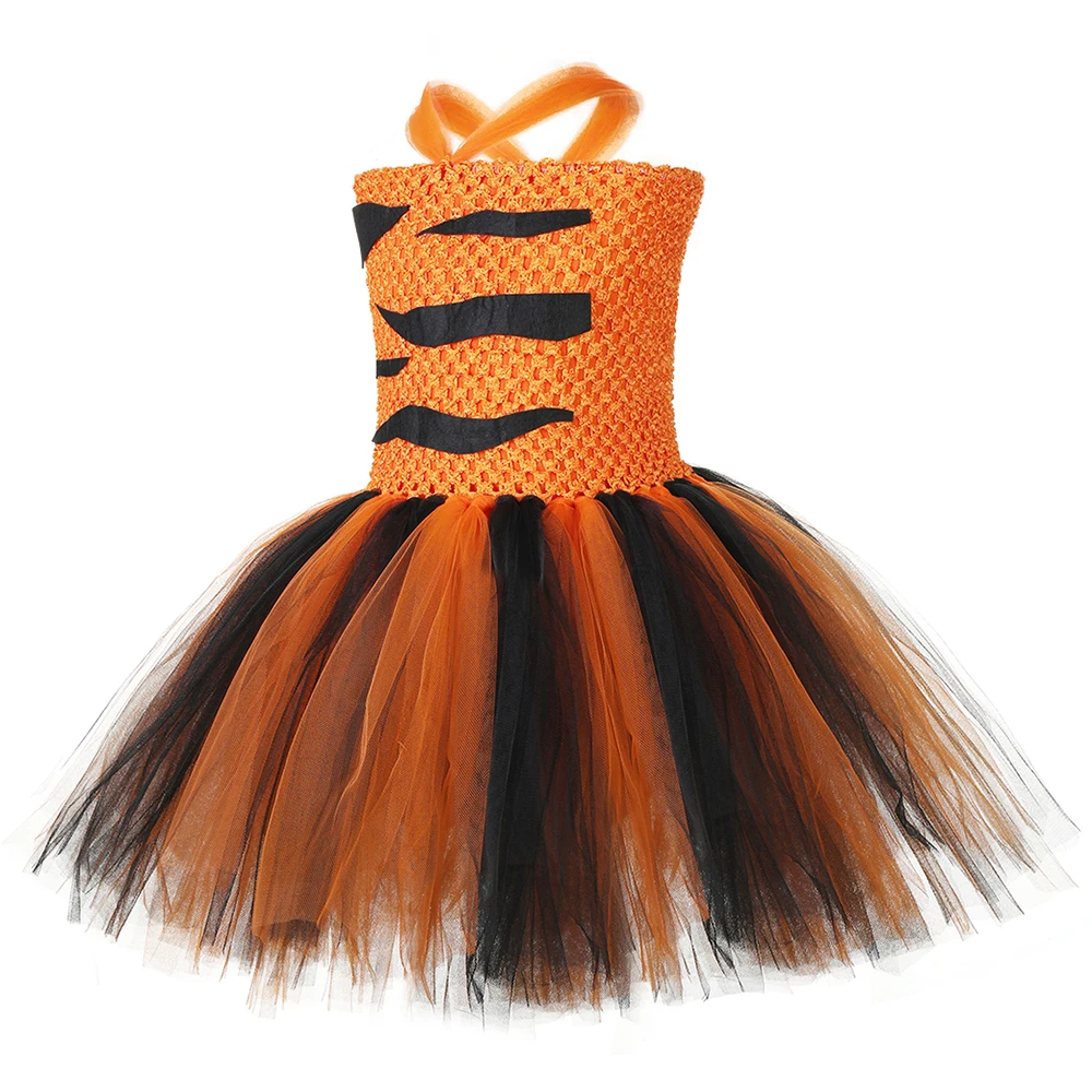 Tiger Girls Tutu Dress Outfit Zoo Animal Toddler Baby Girl Fancy Performance Birthday Party Dresses Kids Halloween Costumes Set | Детская