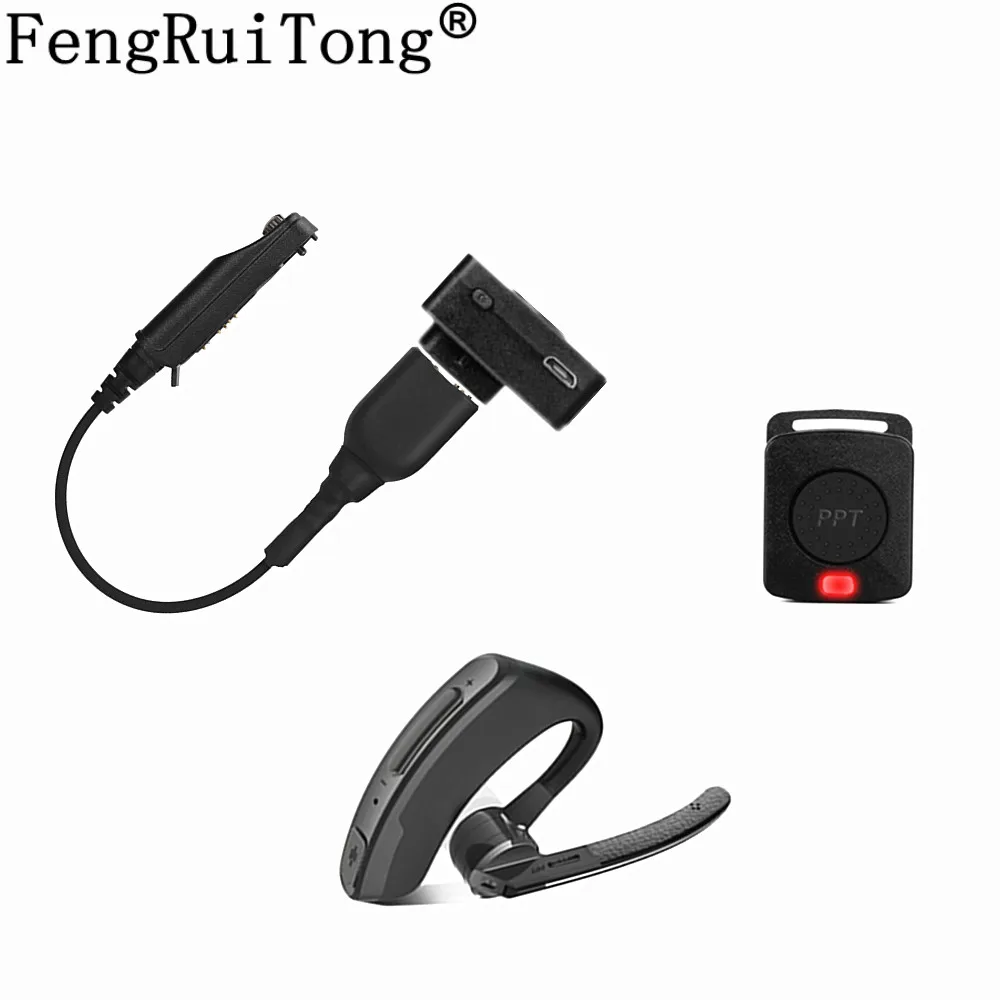 Беспроводная гарнитура с микрофоном K Head Bluetooth PTT адаптером для смены кабеля