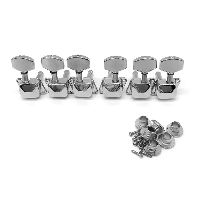 

6Pcs L/R Acoustic Guitar Machine Head Knobs Folk Guitar String Tuning Pegs Tuner