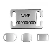 customized stainless steel dog tag pet tag identity tag double hole titanium steel lettering anti loss tag