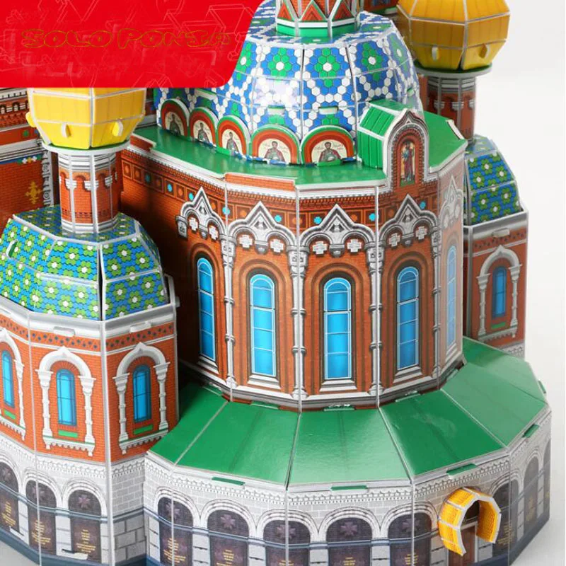 54 cm Russia Savior Church Paper Puzzle DIY Model Kids Toy Cardboard assembly building model puzzle 3d | Игрушки и хобби