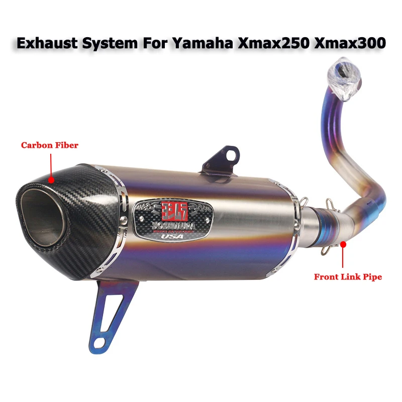 C Для Yamaha xmax 300 xmax 250 xmax 400 мотоцикл Yoshimura выхлопная полная система Модифицированная Передняя Mid Link с глушителем - Цвет: C