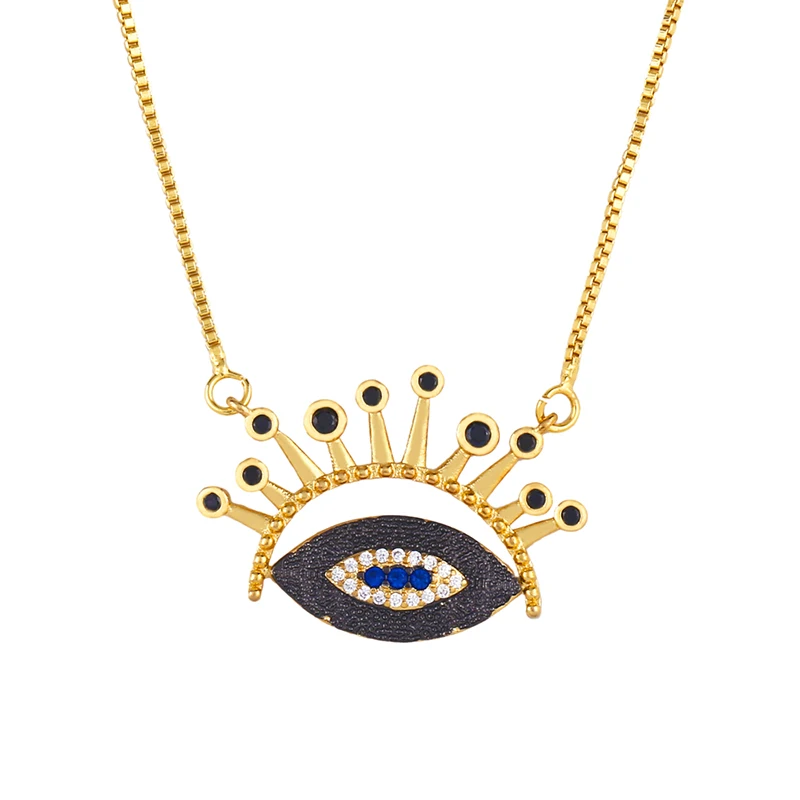 OCESRIO ожерелье от сглаза турецкое Золотое ювелирное изделие настоящее золото