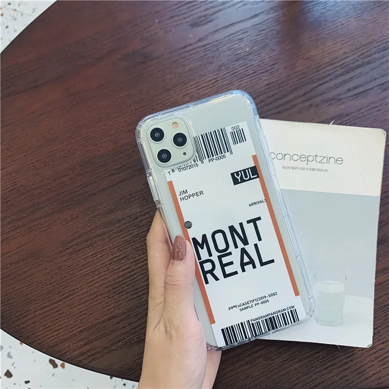 Moskado чехол с воздушным давлением для iPhone 11 X XR XS Max воздушный билет штрих-код этикетка мягкий термополиуретановый чехол для iPhone 6 6S 7 8 7Plus