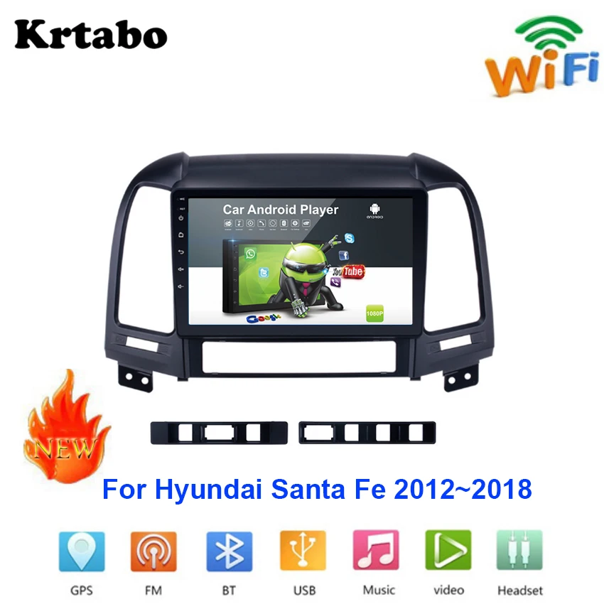 Автомобильный Радио Android мультимедийный плеер для hyundai Santa Fe 2012 ~ 2018 автомобильный
