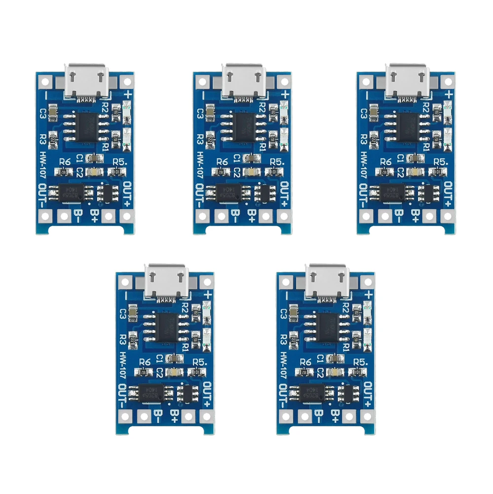 10 шт. Micro USB 5 в 1 а 18650 TP4056 модуль зарядного устройства литиевой батареи зарядная