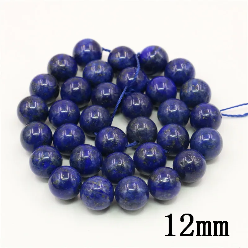 Красивые бусины из натурального камня с лазуритом круглые для самостоятельного