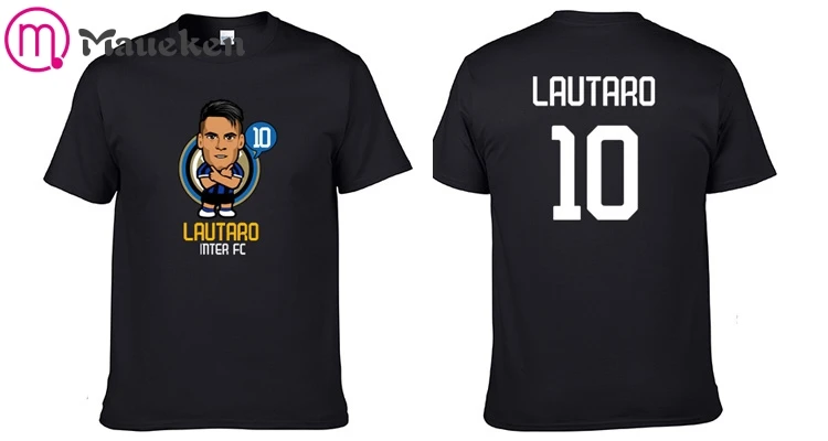 Новинка года; Romelu Lautaro 10 inter milan; футболка с героями мультфильмов; хлопковая футболка с короткими рукавами для фанатов; подарок