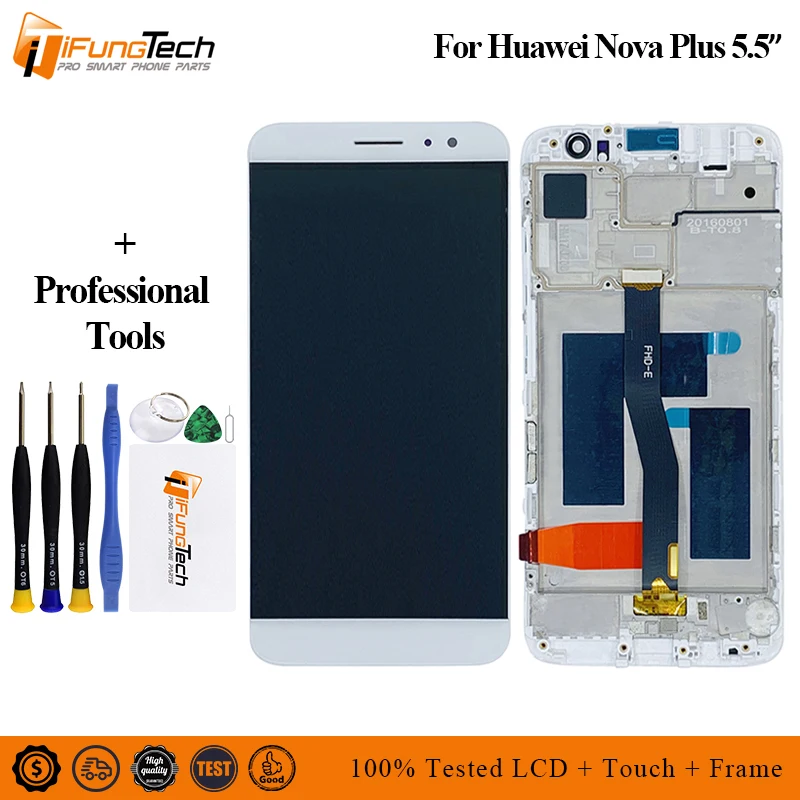 Черный/белый/золотой для Huawei Nova Plus ЖК дисплей + кодирующий преобразователь