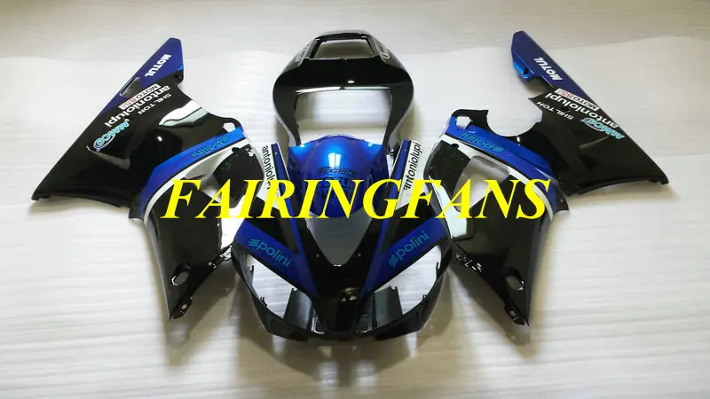 Мотоциклетный обтекатель обтекателя Для YAMAHA YZFR1 98 99 YZF R1 YZF1000 1998 1999 ABS черно голубые
