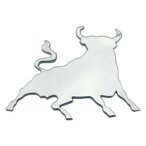 

3D spanish fighting bull chrome sticker self adhesive car/van decal emblem badge logo toro badge