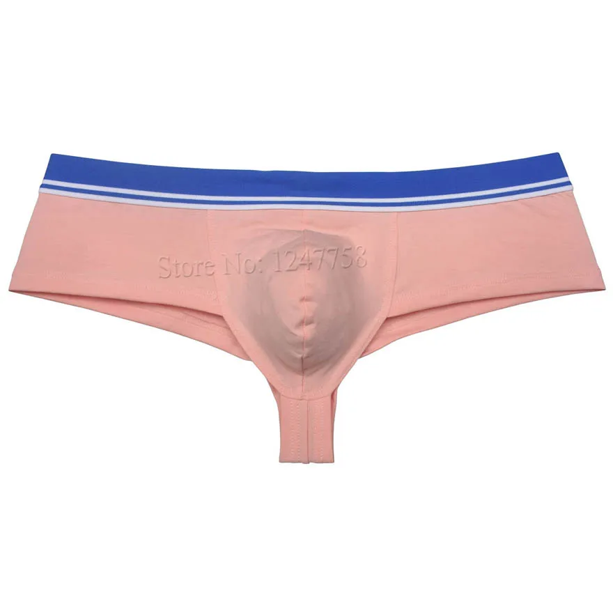 Men's Cotton Cheeky 1/2 Rear Coverage Trunks Brazilain Bikini Pants Hipster Sports Boxer Briefs Bokserki | Мужская одежда