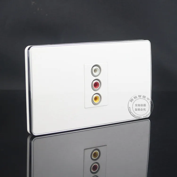 120 x70MM Wall Face Plate 3RCA AV Socket Panel Faceplate Outlet Adapter | Компьютеры и офис