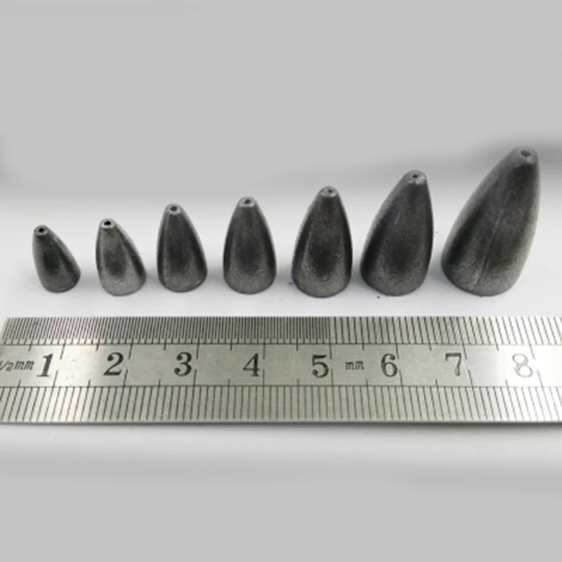 Оптовая продажа 10 фотоэлементов тонущий свинцовый грузил подвеска в виде пули