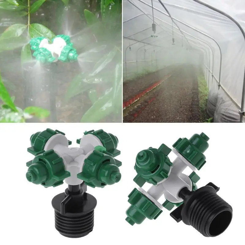 

J2HA 4 Atomized Nozzles Seedling Water Sprayer External Thread Connector Irrigation Dropper Gardening Tools Equipment Atomizer