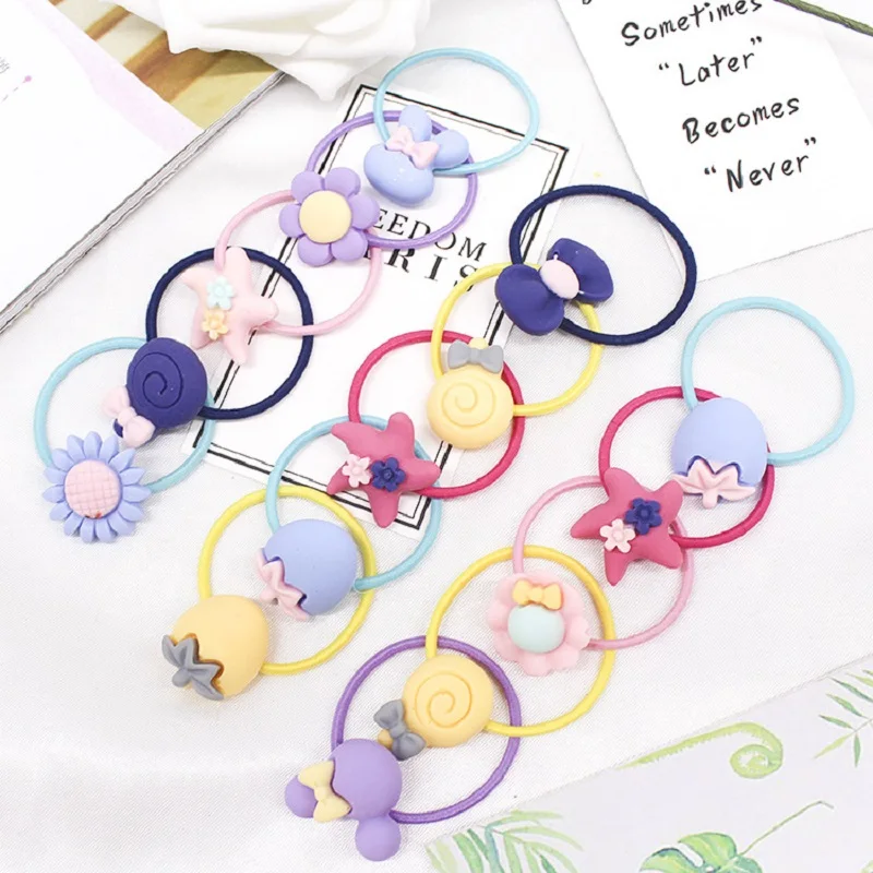Модные модели 10 шт./упаковка милые детские резинки для волос резинка головной