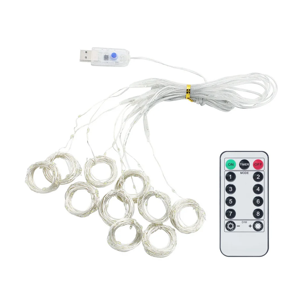 

Lamp Holiday Decoration For Home Bedroom 3M LED Christmas Fairy String Lights Remote Control USB New Year Garland Curtain