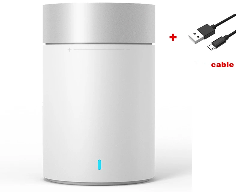 white Xiaomi Bluetooth динамик Cannon 2 Цилиндрический металлический Мини Портативный беспроводной Bluetooth динамик Громкая связь микрофон сабвуфер - Цвет: white
