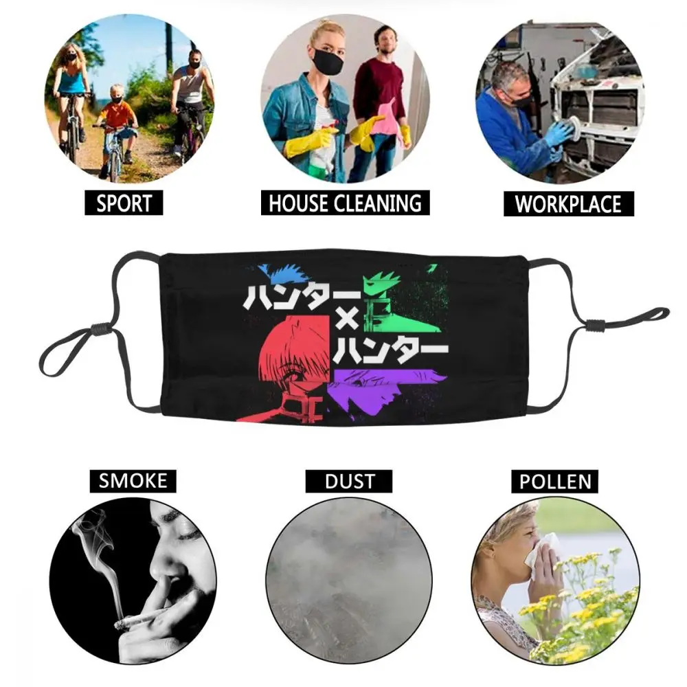 

Hunter X Hunter Non-Disposable Mouth Face Mask Killua Zoldyck Anime Manga Japan HXH Anti Dust Protection Cover Mouth-Muffle