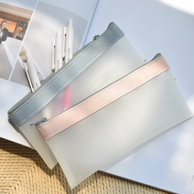 Простая прозрачная кожаная корейская модная INS сумка для карандашей из ТПУ чехлы