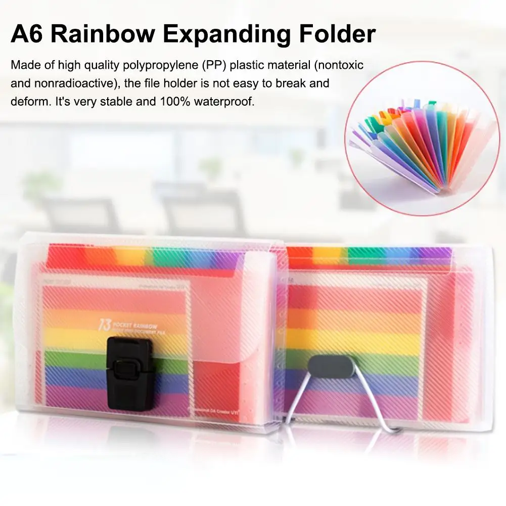 А6 папка для файлов Радуга расширяющаяся мини индекс аккордеон Органайзер файлы
