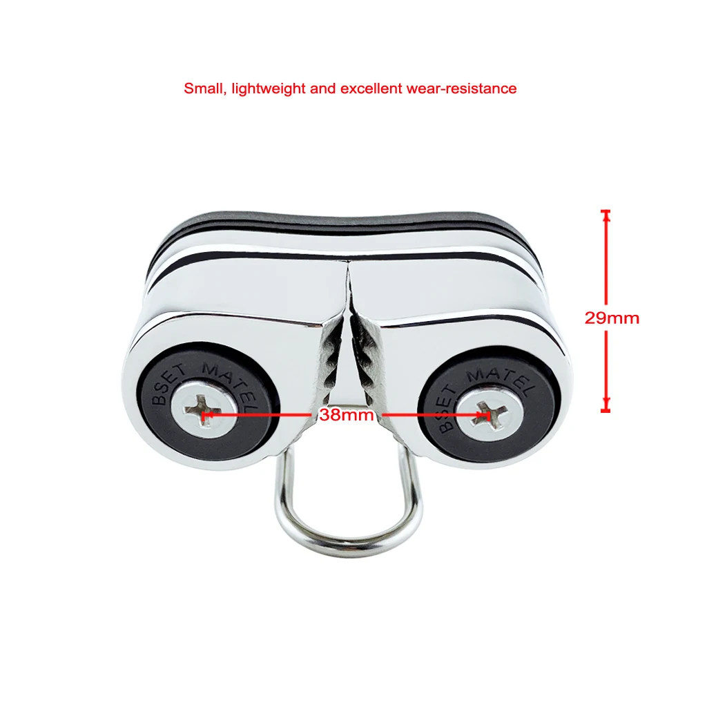 2X Stainless Steel 2 Row Matic Ball Bearing Cam Cleat leading Ring Pilates Equipment Boat Fast Entry Rope Wire Fairlead Sailboat |
